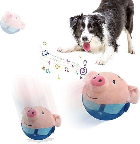 YANGYANGDA Active Moving Pet Plush Toy, 2024 Upgrade Interactive Dog Toys Squeaky Moving Dog Ball Toy, Washable Plush Sound Electronic Dog Toy Shake Bounce Toys for Pets (C) von YANGYANGDA