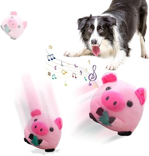 YANGYANGDA Active Moving Pet Plush Toy, 2024 Upgrade Interactive Dog Toys Squeaky Moving Dog Ball Toy, Washable Plush Sound Electronic Dog Toy Shake Bounce Toys for Pets (H) von YANGYANGDA