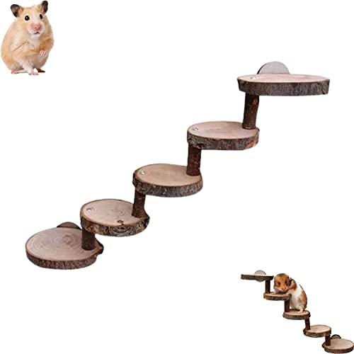 YANJI Hamsterleiter Naturholz, Hamster Kletterspielzeug, Hölzerne Hamsterleiter, Hamster Übungsspielzeug, Hamster Holzleiter Spielzeug, 5-Lagiges, für Hamster, Mäuse, Ratten und Papageien YANJI Hamsterleiter Naturholz, Hamster Kletterspielzeug, Hölzerne Hamsterleiter, Hamster Übungsspielzeug, Hamster Holzleiter Spielzeug, 5-Lagiges, für Hamster, Mäuse, Ratten und Papageien von YANJI