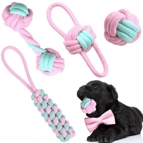 4 Pcs Hunde Kauspielzeug Seil, Zahnreinigendes Hundeseil, Ziehspielzeug für Hunde, Robustes Hundespielzeug Seil, Reißfestes Hundeseil, Unzerstörbares Hundeseil, für Interaktives Hundespielzeug 4 Pcs Hunde Kauspielzeug Seil, Zahnreinigendes Hundeseil, Ziehspielzeug für Hunde, Robustes Hundespielzeug Seil, Reißfestes Hundeseil, Unzerstörbares Hundeseil, für Interaktives Hundespielzeug von YANXINKE