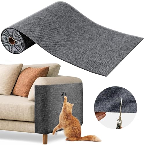 Kratzmatte Selbstklebend, 30cm x 200cm Kratzschutz für Sofa, Katzenkratzmatte Verdickt, Kratzschutz für Möbel, Wiederverwendbare Kratzmatte, Kratzmatte für Wand, Antikratzschutz für Katzenbesitzer von YANXINKE