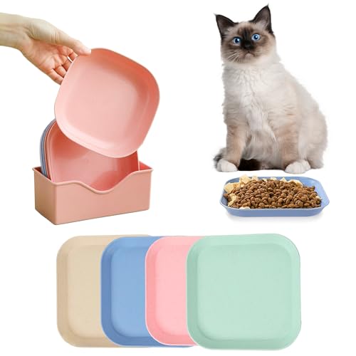 YANXINKE 12 Stück Katzenschüssel, Fressnapf Katze Futternapf, Katzennapf Flach, Bunt Katzenfutter Napfset, Katzenteller, Flache Schale Für Kätzchen, Katzen Napfset, Runde Futternapf Katze Flach YANXINKE 12 Stück Katzenschüssel, Fressnapf Katze Futternapf, Katzennapf Flach, Bunt Katzenfutter Napfset, Katzenteller, Flache Schale Für Kätzchen, Katzen Napfset, Runde Futternapf Katze Flach von YANXINKE