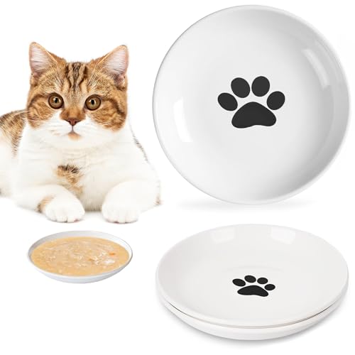 3 Stück Katzen Fressnapf, Katzennapf Keramik, Katzen Flache Schalen, Futternapf Katzen, Katzennäpfe Keramik Napf, Nassfutternäpfe, Katzenfutter Teller Keramik, Flacher Breiter Futter für Katzen 3 Stück Katzen Fressnapf, Katzennapf Keramik, Katzen Flache Schalen, Futternapf Katzen, Katzennäpfe Keramik Napf, Nassfutternäpfe, Katzenfutter Teller Keramik, Flacher Breiter Futter für Katzen von YANXINKE