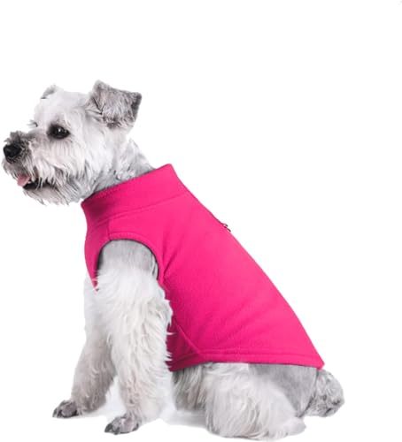 Hundevlies Weste YAODHAOD Premium Hundekleidung für kleine Hunde Junge oder Mädchen - Pullover Hundejacke mit Leinenring Mittelgroßer Hund Katze Hund Pullover(M, Rosa) von YAODHAOD