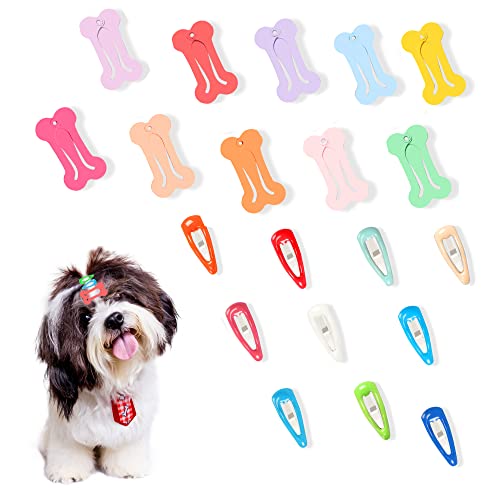 YAODHAOD 20 Stück Haarspangen für Hunde, niedlich, Mehrfarbig, Kleiner Knochen, Kleiner Wassertropfen, Haarnadel, Kopfbedeckung, Tierpflegeprodukte für Hunde, Katzen, Welpen, Haustiere YAODHAOD 20 Stück Haarspangen für Hunde, niedlich, Mehrfarbig, Kleiner Knochen, Kleiner Wassertropfen, Haarnadel, Kopfbedeckung, Tierpflegeprodukte für Hunde, Katzen, Welpen, Haustiere von YAODHAOD