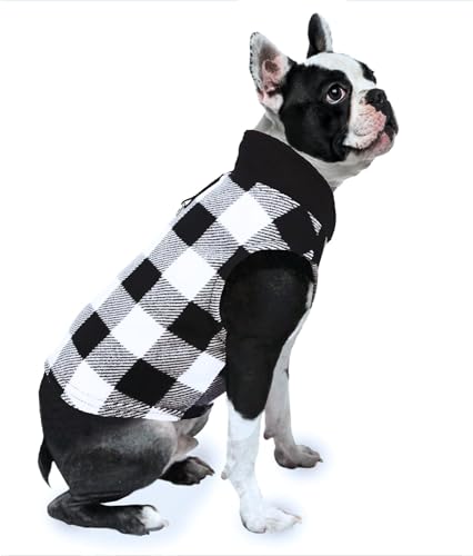 Hundevlies Weste YAODHAOD Premium Hundekleidung für kleine Hunde Junge oder Mädchen Pullover Hundejacke mit Leinenring Mittelgroßer Hund Katze Hund Pullover Dackel Chihuahua French Bulldog Mops (M von YAODHAOD