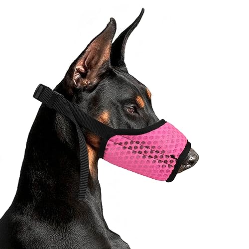 YAODHAOD Maulkorb für Hunde,mit Abgerundetem Mesh Schlaufe Atmungsaktive Hundemaulhülle，Verhindert das Fressen, Beißen und Kauen （L） von YAODHAOD