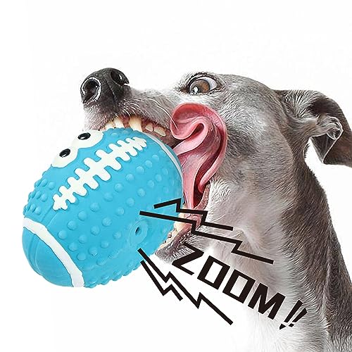 YAODHAOD Quietschendes Hundespielzeug, Gummi, weiches Hundespielzeug, lustiges Gesicht, schwimmende Hundebälle, quietschendes Hundespielzeug für aggressive Kauer, saubere Zähne und Training (groß, von YAODHAOD