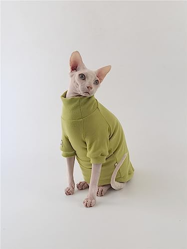 YAOER Haarlose Katze Frühling und Herbst Unterhemd Sphinx Katze Baumwollpulli, grün, S YAOER Haarlose Katze Frühling und Herbst Unterhemd Sphinx Katze Baumwollpulli, grün, S von YAOER