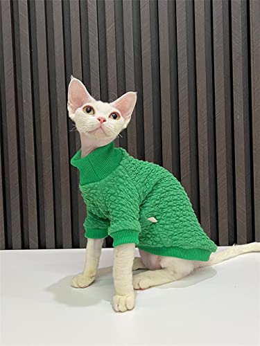 YAOER Haarlose Katze Sphinx Devon Kleidung Weihnachten Herbst/Winter Kuscheliger Stretch-Pullover,Grün,XXL- YAOER Haarlose Katze Sphinx Devon Kleidung Weihnachten Herbst/Winter Kuscheliger Stretch-Pullover,Grün,XXL- von YAOER