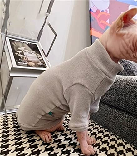 YAOER Haarlose Katze Sphinx Devon Kleidung Weihnachten Herbst Winter Soft Plus Rollkragenpullover,Grau,L YAOER Haarlose Katze Sphinx Devon Kleidung Weihnachten Herbst Winter Soft Plus Rollkragenpullover,Grau,L von YAOER