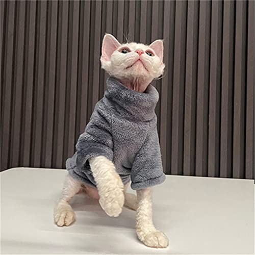 YAOER Haarlose Katze Sphinx Devon Kleidung Weihnachten Nerz Samt weich hautfreundlich Dicke warme Jacke, grau,XXL+ YAOER Haarlose Katze Sphinx Devon Kleidung Weihnachten Nerz Samt weich hautfreundlich Dicke warme Jacke, grau,XXL+ von YAOER