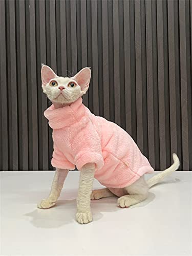 YAOER Haarlose Katze Sphinx Devon Kleidung Weihnachten Nerz samtweiches hautfreundliches Dickes warmes Fell, Hellrosa,XL- YAOER Haarlose Katze Sphinx Devon Kleidung Weihnachten Nerz samtweiches hautfreundliches Dickes warmes Fell, Hellrosa,XL- von YAOER