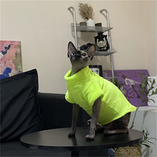 YAOER Haarlose Katze Sphinx Devon Kleidung Weihnachten Winter Dicke Reversible Flanell Rollkragenpullover warme Kleidung,Fluoreszierend grün,L YAOER Haarlose Katze Sphinx Devon Kleidung Weihnachten Winter Dicke Reversible Flanell Rollkragenpullover warme Kleidung,Fluoreszierend grün,L von YAOER