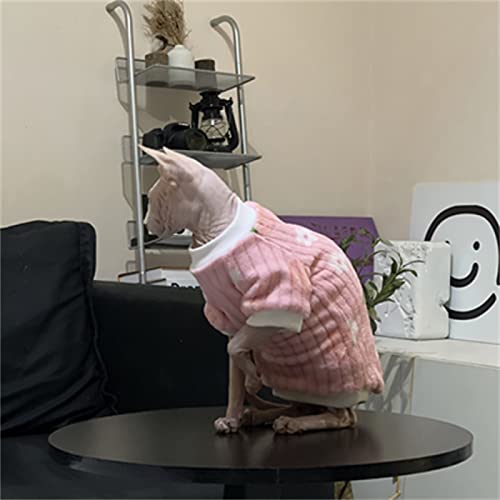 YAOER Haarlose Katze Sphinx Devon Kleidung Weihnachten Winter Dicke facecloth Reversible Fleece warme Kleidung, rosa 2 Füße, L YAOER Haarlose Katze Sphinx Devon Kleidung Weihnachten Winter Dicke facecloth Reversible Fleece warme Kleidung, rosa 2 Füße, L von YAOER