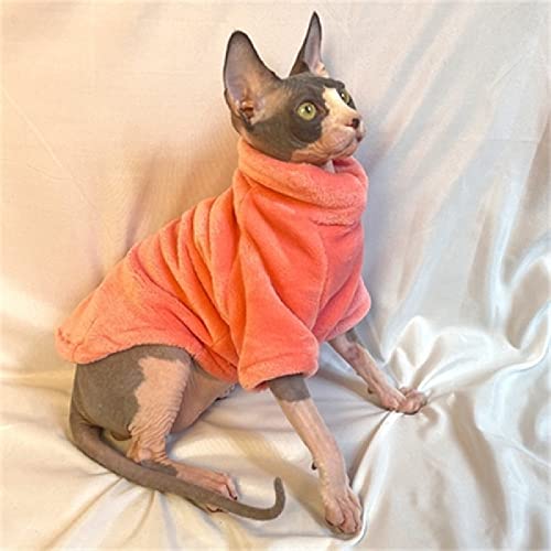 YAOER Haarlose Katze Sphinx Devon Kleidung Weihnachten Winter Warme Fleece Pullover Unterwäsche,Pink,L YAOER Haarlose Katze Sphinx Devon Kleidung Weihnachten Winter Warme Fleece Pullover Unterwäsche,Pink,L von YAOER