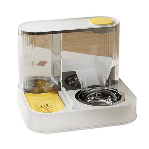 Erhöhte Futterspender für Haustiere mit abnehmbarem Edelstahlnapf und automatischem Wasserspender, abnehmbares Doppelkatzen-Geschirr-Set Erhöhte Futterspender für Haustiere mit abnehmbarem Edelstahlnapf und automatischem Wasserspender, abnehmbares Doppelkatzen-Geschirr-Set von YAOGUI