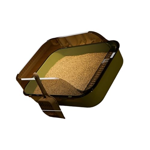 Halblose Katzentoilette, dick, Antipilling-Wand, großer Platz, für mehrere Katzen, geruchsblockierend, einfache Reinigung, verdickte Box Halblose Katzentoilette, dick, Antipilling-Wand, großer Platz, für mehrere Katzen, geruchsblockierend, einfache Reinigung, verdickte Box von YAOGUI