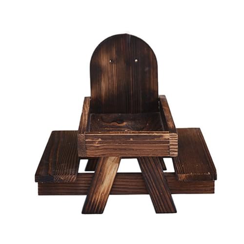 Outdoor Mais Maishalter Feeder Holzpicknickstisch Für Eichhörnchen Hamster Regenschutz Fütterungsstation Für Kleine Haustierfuttermittel Mit Regenschutz von YAOGUI