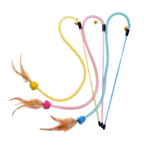YAOGUI 3 Stück Elastische Netzröhre Katzen Teaser Zauberstab Spielzeug mit gefiedertem Fell für interaktive Spielzeiten und Übung Stick Mesh Tube Teaser Katzen Zauberstab YAOGUI 3 Stück Elastische Netzröhre Katzen Teaser Zauberstab Spielzeug mit gefiedertem Fell für interaktive Spielzeiten und Übung Stick Mesh Tube Teaser Katzen Zauberstab von YAOGUI