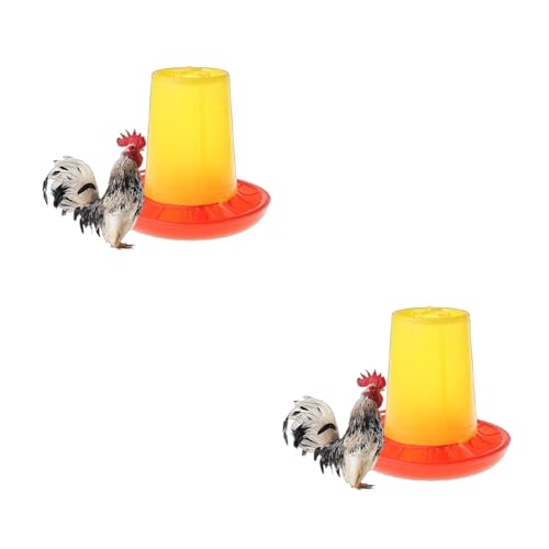 YAOGUI Automatischer Futterspender für Hühner, Wasserspender für Geflügel, Futtereimer, Kunststoff, Hühner-Wasserspender für Ente von YAOGUI