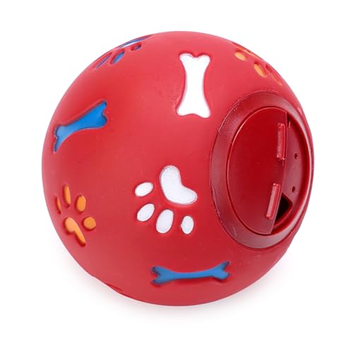 YAOGUI Hundespielzeug, Kauspielzeug für Hunde, Vinyl, befüllbarer Leckerli-Ball, Zahnspielzeug für aggressive Kauer, Leckfutter, Spielzeug für Zahnreinigungstraining von YAOGUI