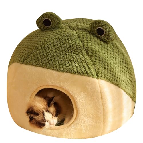 YAOGUI Katzenkratzmatte, Katzenbett, Cartoon-Frosch-Form, Haustier-Kissen, warmes Katzenhaus für kleine Hunde und Katzen YAOGUI Katzenkratzmatte, Katzenbett, Cartoon-Frosch-Form, Haustier-Kissen, warmes Katzenhaus für kleine Hunde und Katzen von YAOGUI