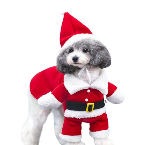 YAOGUI Lustiges Weihnachtsmann Kostüm Für Hunde Haustier Weihnachtsurlaubszubehör Foto Requisiten Geeignete Weihnachtskostüme Für Katzen Und Hunde von YAOGUI