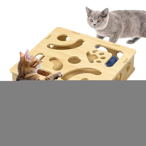 YAOPIU Katzenpuzzle,Interaktives Labyrinth Für Katzen | Spiel Mit Glöckchen Gegen Langeweile Bei Alleinsein von YAOPIU