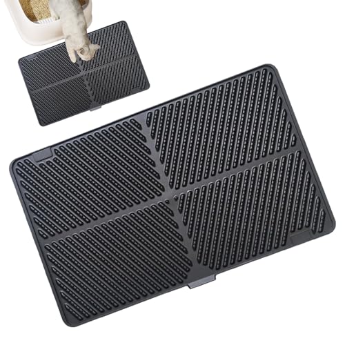 YAOPIU Katzenstreu Matte,wasserdichte Katzenklo Unterlage | Extra Groß Faltbar Wasserdicht Bodenmatte Indoor Katzen Futterplatz Schutz für Wohnung Kitten Zubehör von YAOPIU