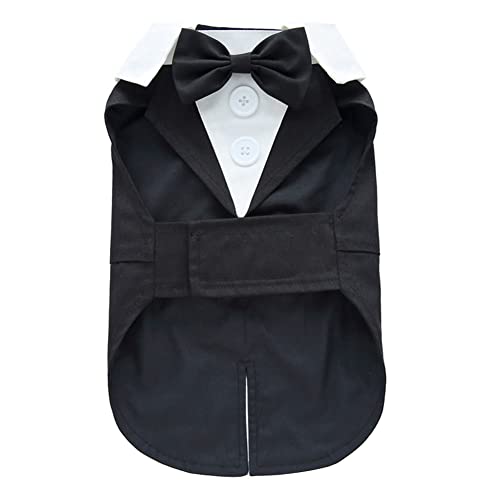 Haustier Hund formelles Outfit Smoking-Hochzeitsfeier Kleid-Hundeanzug Welpen Französisch Bulldogge Gentlemen-Stil Hundehochzeitshemd mit Fliege Kostüm LFXZ13Schwarz S Haustier Hund formelles Outfit Smoking-Hochzeitsfeier Kleid-Hundeanzug Welpen Französisch Bulldogge Gentlemen-Stil Hundehochzeitshemd mit Fliege Kostüm LFXZ13Schwarz S von YAOTT