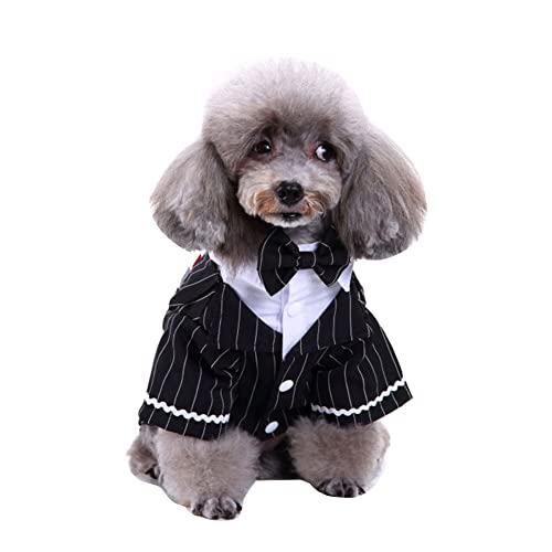 Haustierkleidung Hundeanzüge Formelle Smokings Anzug Brautkleider Mantel Weihnachten Festlicher Geburtstag Hündchen-Kostüm Haustieranzug Fliege-Kostüm-Welpen-Haustier-Outfit 4 XL von YAOTT