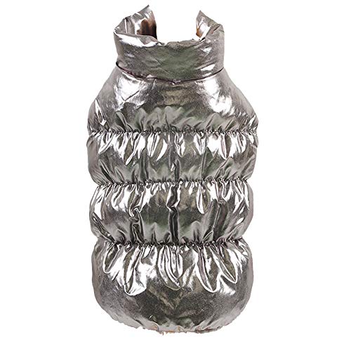 Herbst Winter Haustier Hunde Katzen Daunenjacke, Hund Mantel Verdickung, Wasserdicht Fleece gefüttert Warme Winterjacke Hunde Bekleidung für Teddy, Yorkshire Terrier, Chihuahua, Pommern Silber M Herbst Winter Haustier Hunde Katzen Daunenjacke, Hund Mantel Verdickung, Wasserdicht Fleece gefüttert Warme Winterjacke Hunde Bekleidung für Teddy, Yorkshire Terrier, Chihuahua, Pommern Silber M von YAOTT