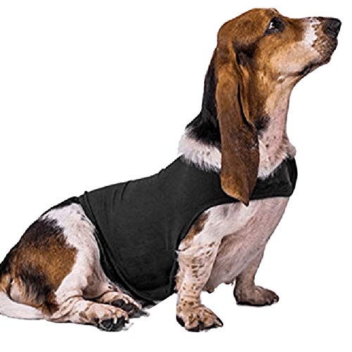 YAOTT Angstjacke für Hunde Beruhigungsweste für Hunde Dog Anxiety Lightweight Comfort Calming Shirt für Kleine Mittelgroße Haustier Dunkelgrau XS von YAOTT