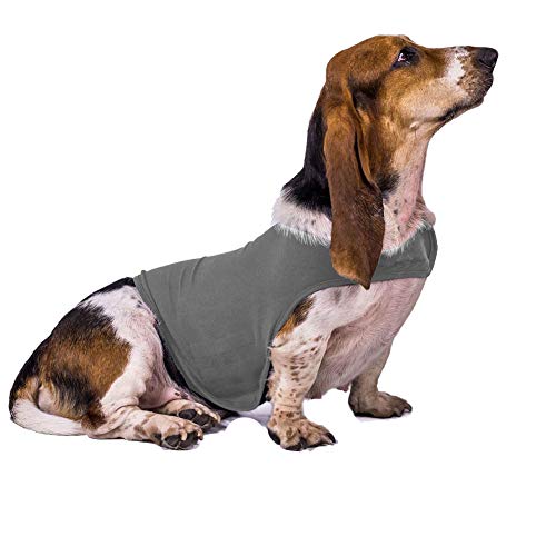 YAOTT Angstjacke für Hunde Beruhigungsweste für Hunde Dog Anxiety Lightweight Comfort Calming Shirt für Kleine Mittelgroße Haustier Hellgrau M von YAOTT