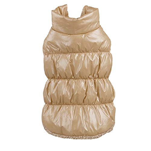 YAOTT Herbst Winter Haustier Hunde Katzen Daunenjacke, Hund Mantel Verdickung, Wasserdicht Fleece gefüttert Warme Winterjacke Hunde Bekleidung für Teddy, Yorkshire Terrier, Chihuahua, Pommern Beige M YAOTT Herbst Winter Haustier Hunde Katzen Daunenjacke, Hund Mantel Verdickung, Wasserdicht Fleece gefüttert Warme Winterjacke Hunde Bekleidung für Teddy, Yorkshire Terrier, Chihuahua, Pommern Beige M von YAOTT
