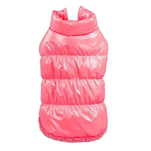 YAOTT Herbst Winter Haustier Hunde Katzen Daunenjacke, Hund Mantel Verdickung, Wasserdicht Fleece gefüttert Warme Winterjacke Hunde Bekleidung für Teddy, Yorkshire Terrier, Chihuahua, Pommern Rosa S von YAOTT