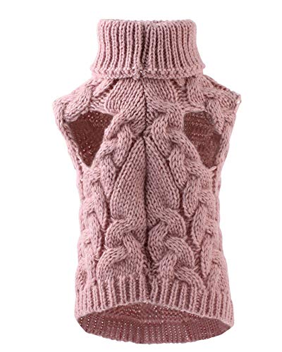 YAOTT Hunde Strickjacke Sweater Gestrickter Pullover für Kleine Mittelgroße Hunde Strickpullover Warm und Komfortable Hundepullover Haustier Bekleidung Haut rosa M YAOTT Hunde Strickjacke Sweater Gestrickter Pullover für Kleine Mittelgroße Hunde Strickpullover Warm und Komfortable Hundepullover Haustier Bekleidung Haut rosa M von YAOTT