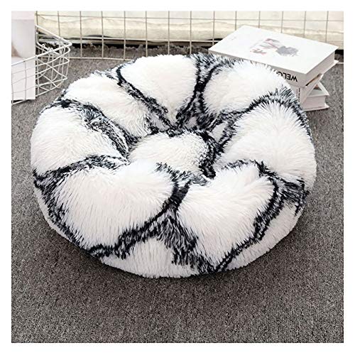 YAOTT Hundebett Plüsch Dount Katzenbett Rund Welpen-Bett Tragbare Warme Weiche Bequeme Hund Bett Haustierbett Rutschfestes Waschbar Hundekorb Schwarz-Weiss D40cm YAOTT Hundebett Plüsch Dount Katzenbett Rund Welpen-Bett Tragbare Warme Weiche Bequeme Hund Bett Haustierbett Rutschfestes Waschbar Hundekorb Schwarz-Weiss D40cm von YAOTT