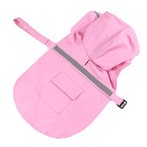 YAOTT Leicht Hunde Regenmantel mit Kapuze und Tasche wasserdichte Hundemantel mit Kragenloch und Sicheren reflektierenden Streifen Regenjacke Hundejacke für Mittelgroße und Groß Hunde Rosa S YAOTT Leicht Hunde Regenmantel mit Kapuze und Tasche wasserdichte Hundemantel mit Kragenloch und Sicheren reflektierenden Streifen Regenjacke Hundejacke für Mittelgroße und Groß Hunde Rosa S von YAOTT
