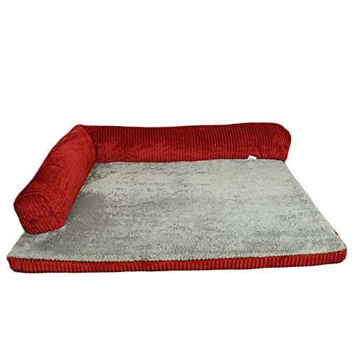 YAOTT Orthopädische Hundebett Große Hunde - Hundesofa Mit Memory Foam, Kuschelig Schlafplatz In Größe,Couch Hundebett Hundekorb,Waschbar Kratzfest,Rot2,L YAOTT Orthopädische Hundebett Große Hunde - Hundesofa Mit Memory Foam, Kuschelig Schlafplatz In Größe,Couch Hundebett Hundekorb,Waschbar Kratzfest,Rot2,L von YAOTT