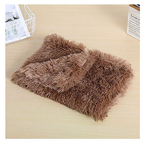 YAOTT Super Warme Weiches Hundedecke Waschbar Plüsch Hundematt Haustierdecke Leicht zu Tragen für Kleine Mittlere Hunde Welpen Weiche Warme Matte Decke Leichter Kaffee 78×54CM von YAOTT