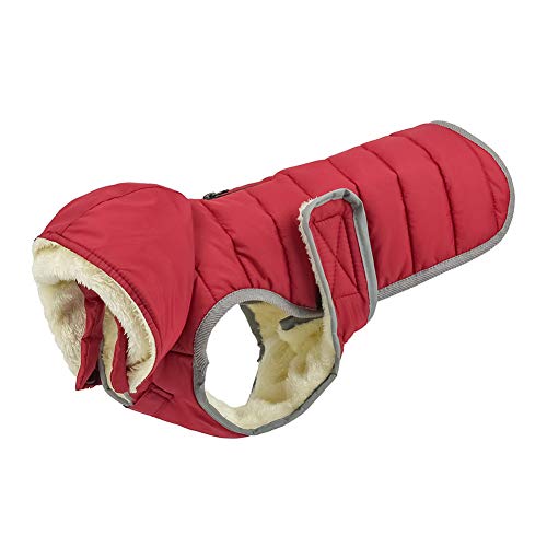 YAOTT wasserdichte Hundejacke mit Abnehmbarem Hoodie Wasserdichter Hundemantel mit Kapuze Kragenloch und Reflektoren Warme Hunderegenmantel mit Fleece Gefütterte Rotweinrot L YAOTT wasserdichte Hundejacke mit Abnehmbarem Hoodie Wasserdichter Hundemantel mit Kapuze Kragenloch und Reflektoren Warme Hunderegenmantel mit Fleece Gefütterte Rotweinrot L von YAOTT