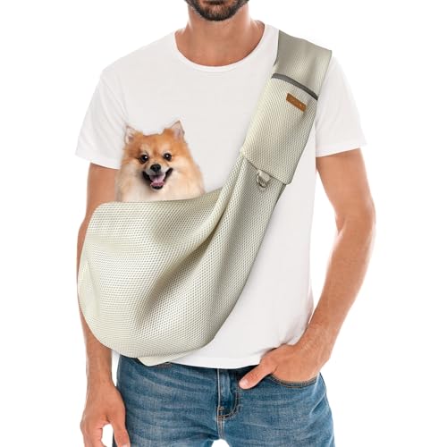 YAOZUP Hundetragetasche für kleine Hunde, Atmungsaktive Haustiertasche bis 6.5kg, Freihändige Hundetasche mit Seitliche Aufbewahrungstasche, Sicherheitshaken, für Spaziergänge, Reisen, Einkaufen YAOZUP Hundetragetasche für kleine Hunde, Atmungsaktive Haustiertasche bis 6.5kg, Freihändige Hundetasche mit Seitliche Aufbewahrungstasche, Sicherheitshaken, für Spaziergänge, Reisen, Einkaufen von YAOZUP