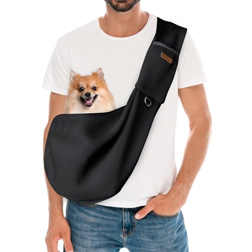 YAOZUP Hundetragetasche für kleine Hunde, Atmungsaktive Haustiertasche bis 6.5kg, Freihändige Hundetasche mit Seitliche Aufbewahrungstasche, Sicherheitshaken, für Spaziergänge, Reisen, Einkaufen YAOZUP Hundetragetasche für kleine Hunde, Atmungsaktive Haustiertasche bis 6.5kg, Freihändige Hundetasche mit Seitliche Aufbewahrungstasche, Sicherheitshaken, für Spaziergänge, Reisen, Einkaufen von YAOZUP