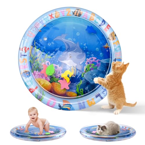 YAOZUP Katzen Spielmatte Wasser, Hochwertige Verdickte Sensorische Wasser Spielmatte, Aufblasbare wassersensor spielmatte, Sensor Water Playmat, Sommer Interaktives Wassermatte für Katzen Hunde Kinder YAOZUP Katzen Spielmatte Wasser, Hochwertige Verdickte Sensorische Wasser Spielmatte, Aufblasbare wassersensor spielmatte, Sensor Water Playmat, Sommer Interaktives Wassermatte für Katzen Hunde Kinder von YAOZUP