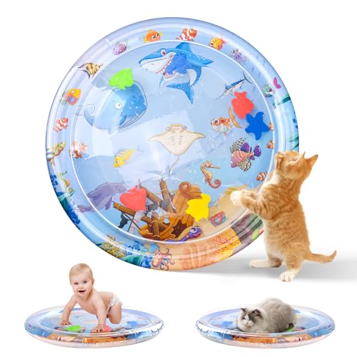 YAOZUP Katzen Spielmatte Wasser, Hochwertige Verdickte Sensorische Wasser Spielmatte, Aufblasbare wassersensor spielmatte, Sensor Water Playmat, Sommer Interaktives Wassermatte für Katzen Hunde Kinder YAOZUP Katzen Spielmatte Wasser, Hochwertige Verdickte Sensorische Wasser Spielmatte, Aufblasbare wassersensor spielmatte, Sensor Water Playmat, Sommer Interaktives Wassermatte für Katzen Hunde Kinder von YAOZUP