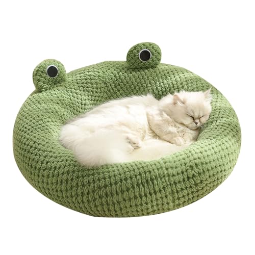 YAPAILANG Katzenkratzmatte, Katzenbett, Cartoon-Frosch-Form, Haustier-Kissen, warmes Katzenhaus für kleine Hunde und Katzen YAPAILANG Katzenkratzmatte, Katzenbett, Cartoon-Frosch-Form, Haustier-Kissen, warmes Katzenhaus für kleine Hunde und Katzen von YAPAILANG