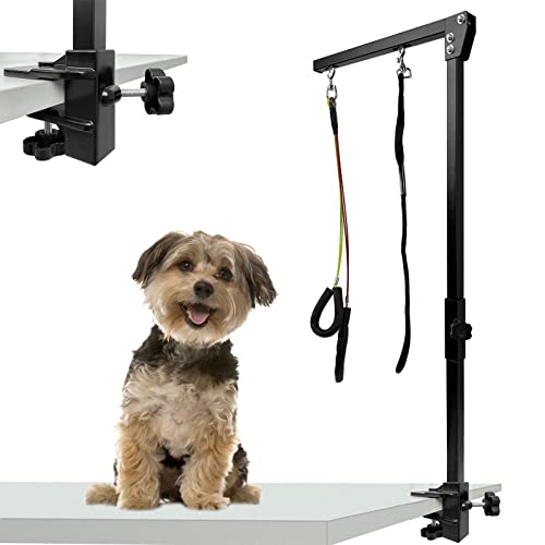 YARDIN Haustier Fellpflege Arm Faltbarer mit Klemme, 35 Zoll Verstellbarer Hundepflegeschlaufe, Pet Grooming Arm 270° Drehbar, Haustierpflegearm für Große und Kleine Hunde Katzen YARDIN Haustier Fellpflege Arm Faltbarer mit Klemme, 35 Zoll Verstellbarer Hundepflegeschlaufe, Pet Grooming Arm 270° Drehbar, Haustierpflegearm für Große und Kleine Hunde Katzen von YARDIN