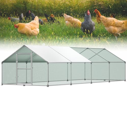 YARDIN Hühnerstall Freilaufgehege Huehnerstall mit Sonnendach Überdachung Außengehege Voliere Hühnerhaus Hasenstall, mit Tür und Türschloss 3x8x2m YARDIN Hühnerstall Freilaufgehege Huehnerstall mit Sonnendach Überdachung Außengehege Voliere Hühnerhaus Hasenstall, mit Tür und Türschloss 3x8x2m von YARDIN